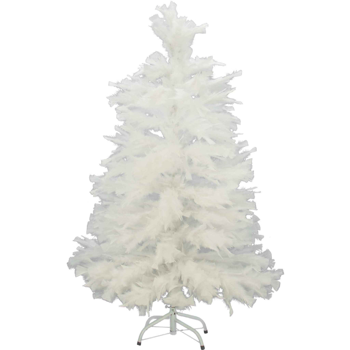 White Turkey Feather Christmas Tree - Lee Display