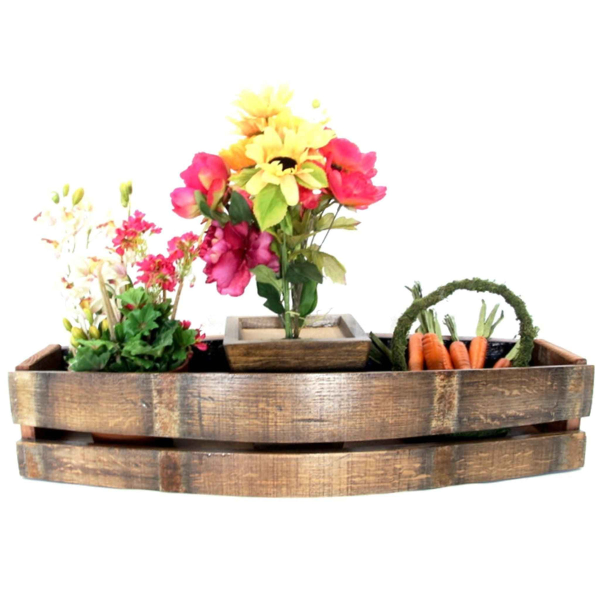 Wine Barrel Stave Planters Box - Lee Display