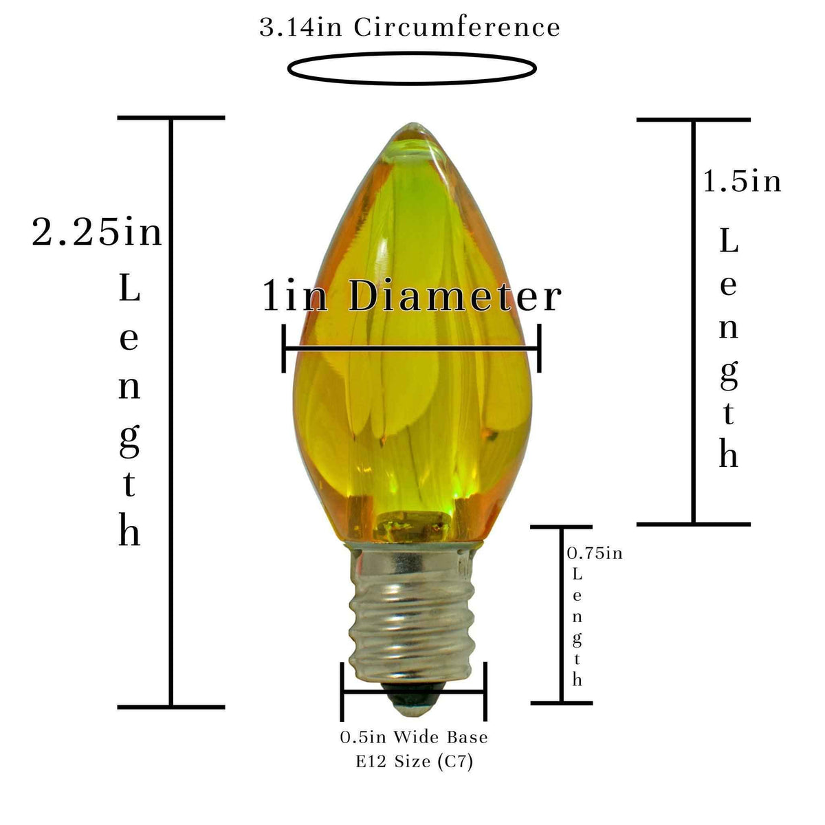 Yellow LED Light Bulbs - Lee Display