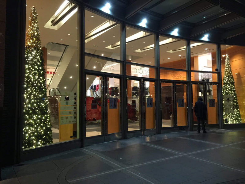 Golden Top Trees for Macy's Storefront - Lee Display