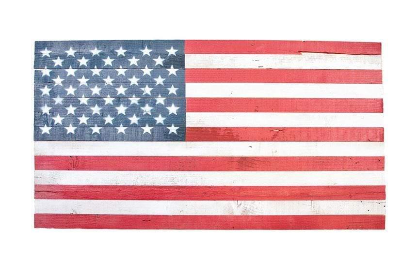 Wooden American Flags - Lee Display