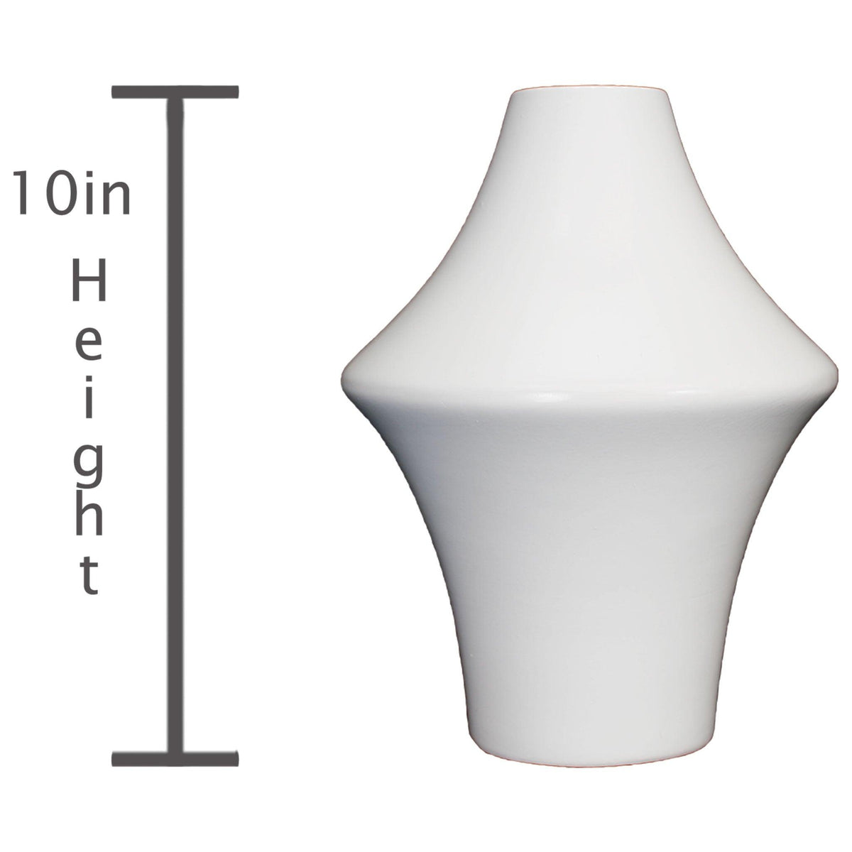 Lee Display's brand new 10in Kylix Ceramic Vase White Ceramic High Gloss Finish on sale at leedisplay.com