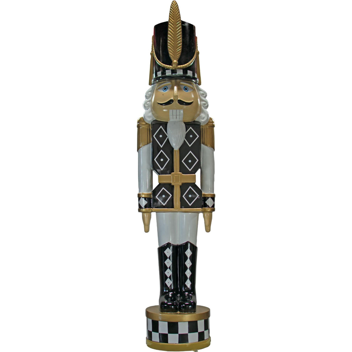 Lee Display's brand new Black and White 12FT Fiberglass Nutcrackers for sale for purchase and rental from leedisplay.com.  Shop now