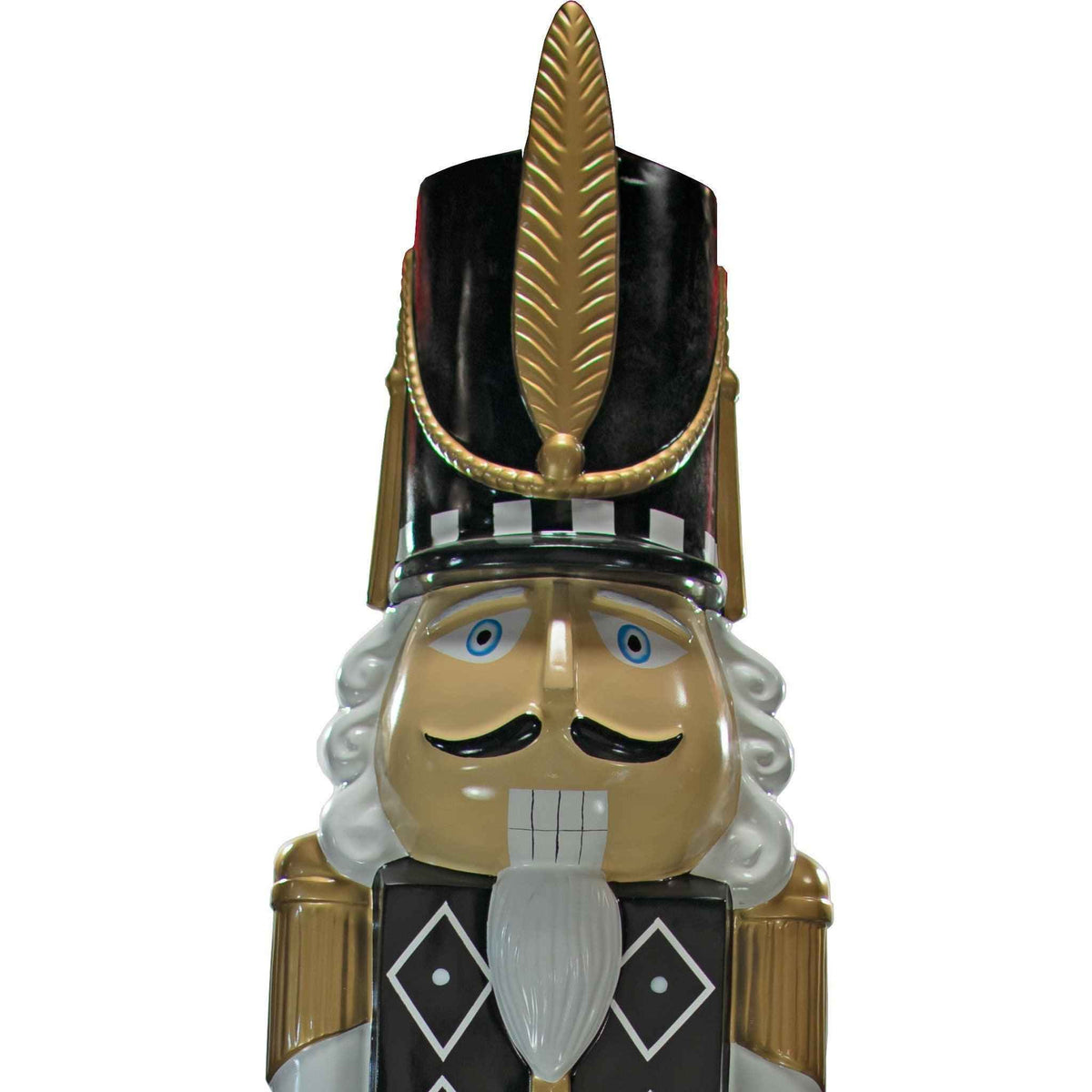 12FT Black & White Checkered Nutcrackers - Lee Display