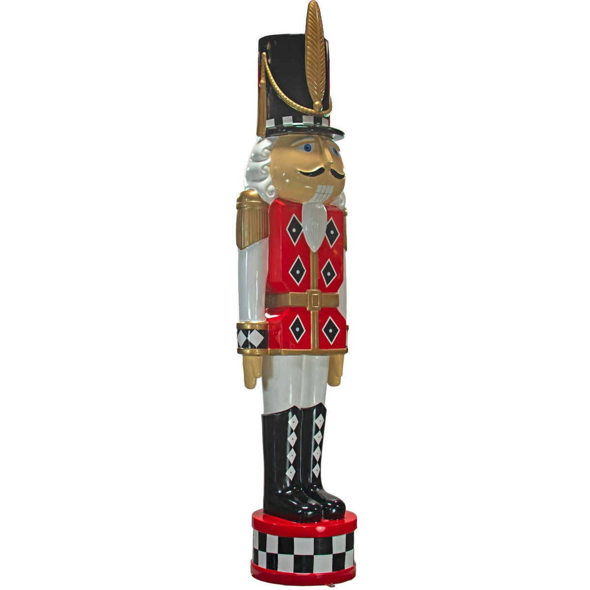 Lee Display's Brand New 12FT Red, Black and White Checkered Fiberglass Nutcrackers on Sale and Available for Local Installation at leedisplay.com