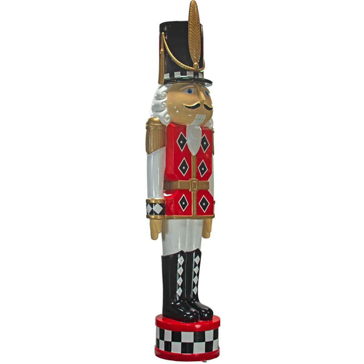 12FT Red & Black Checkered Nutcrackers - Lee Display