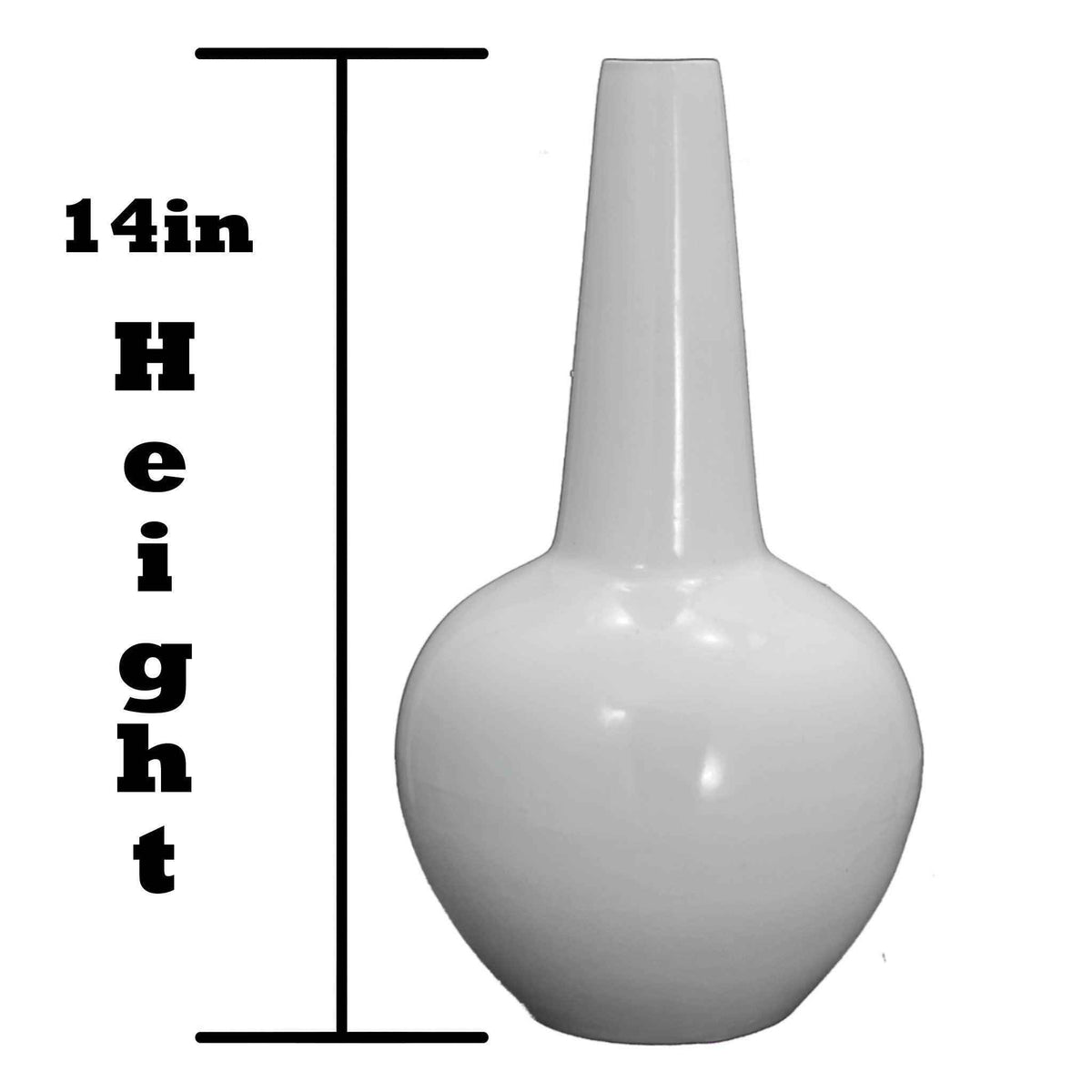 14in Amphora Greek Ceramic Vase - Lee Display