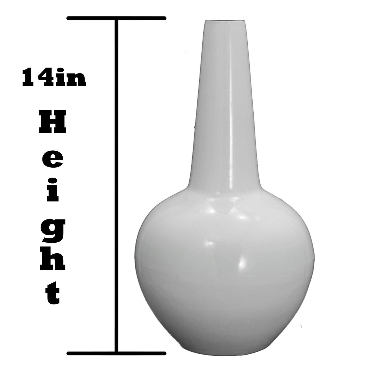 Lee Display's brand new 14in Amphora Greek Ceramic Vase comes in a high gloss white finish on sale at leedisplay.com