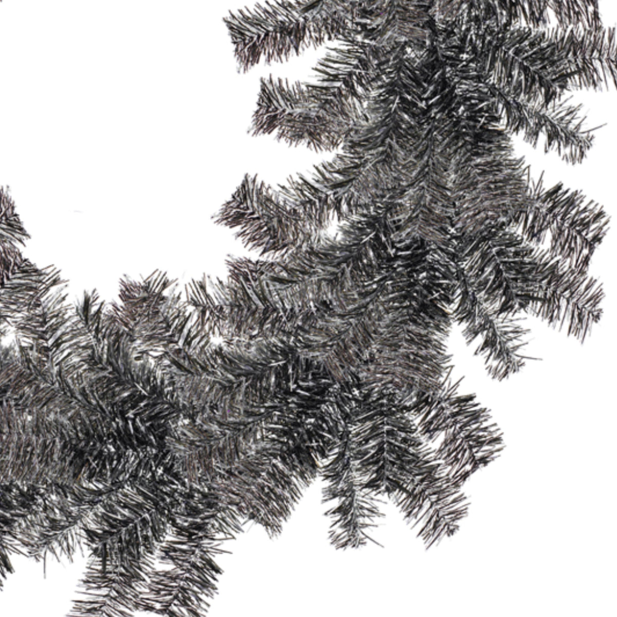 Silver and Black Tinsel Christmas Wreaths