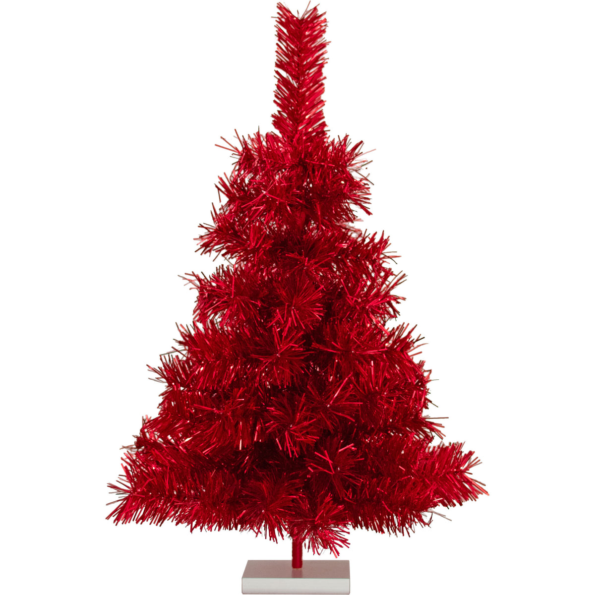 Royal Red Tinsel Christmas Tree