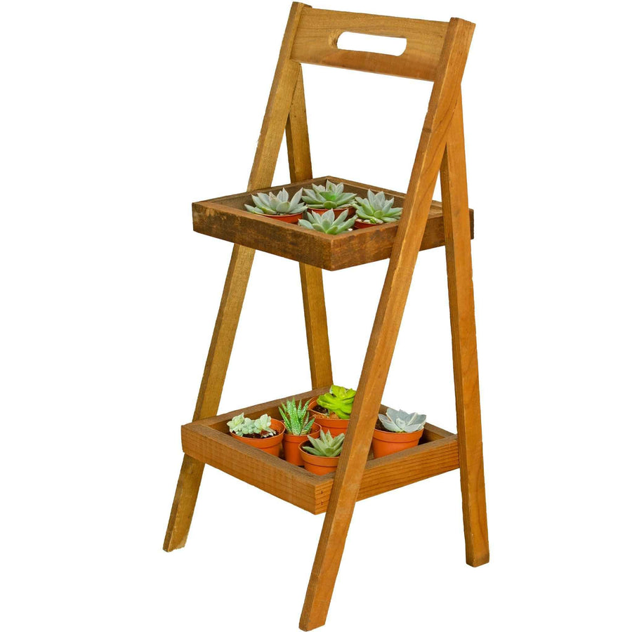 2-Tier Farmhouse Market Display Rack - Lee Display