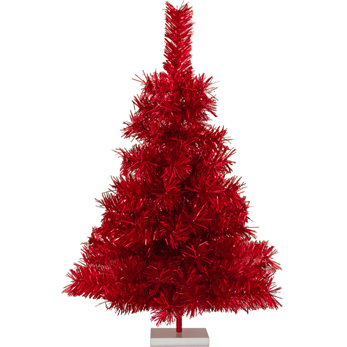 Royal Red Tinsel Christmas Tree