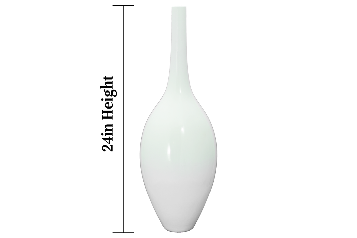 Lee Display's brand new 24in Roman Ceramic Vase comes in a high gloss white finish on sale at leedisplay.com