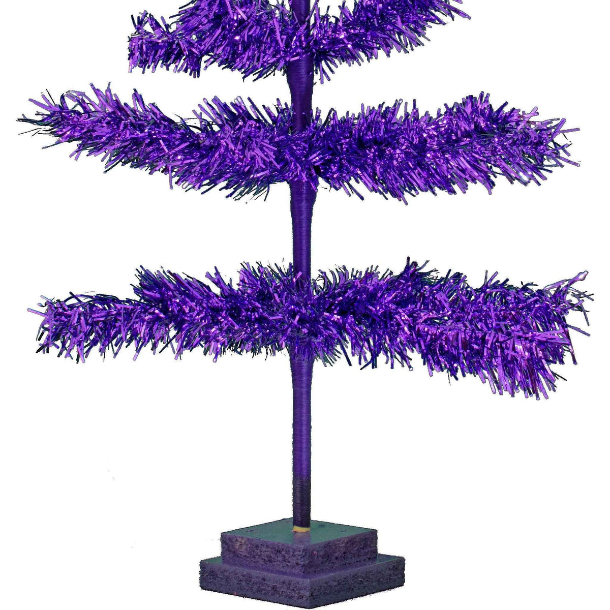 28in Vintage Purple Tinsel Christmas Tree - Lee Display
