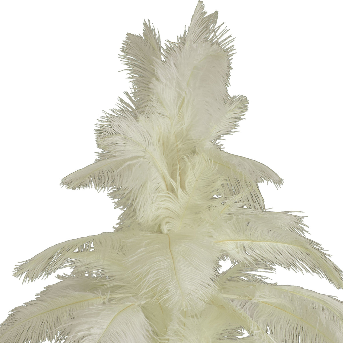  White Ostrich Feather Christmas Tree 5FT Tall Real Bird Feathers  Stand Included : Home & Kitchen