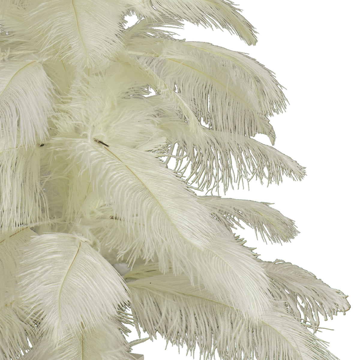 White Ostrich Feather Christmas Tree