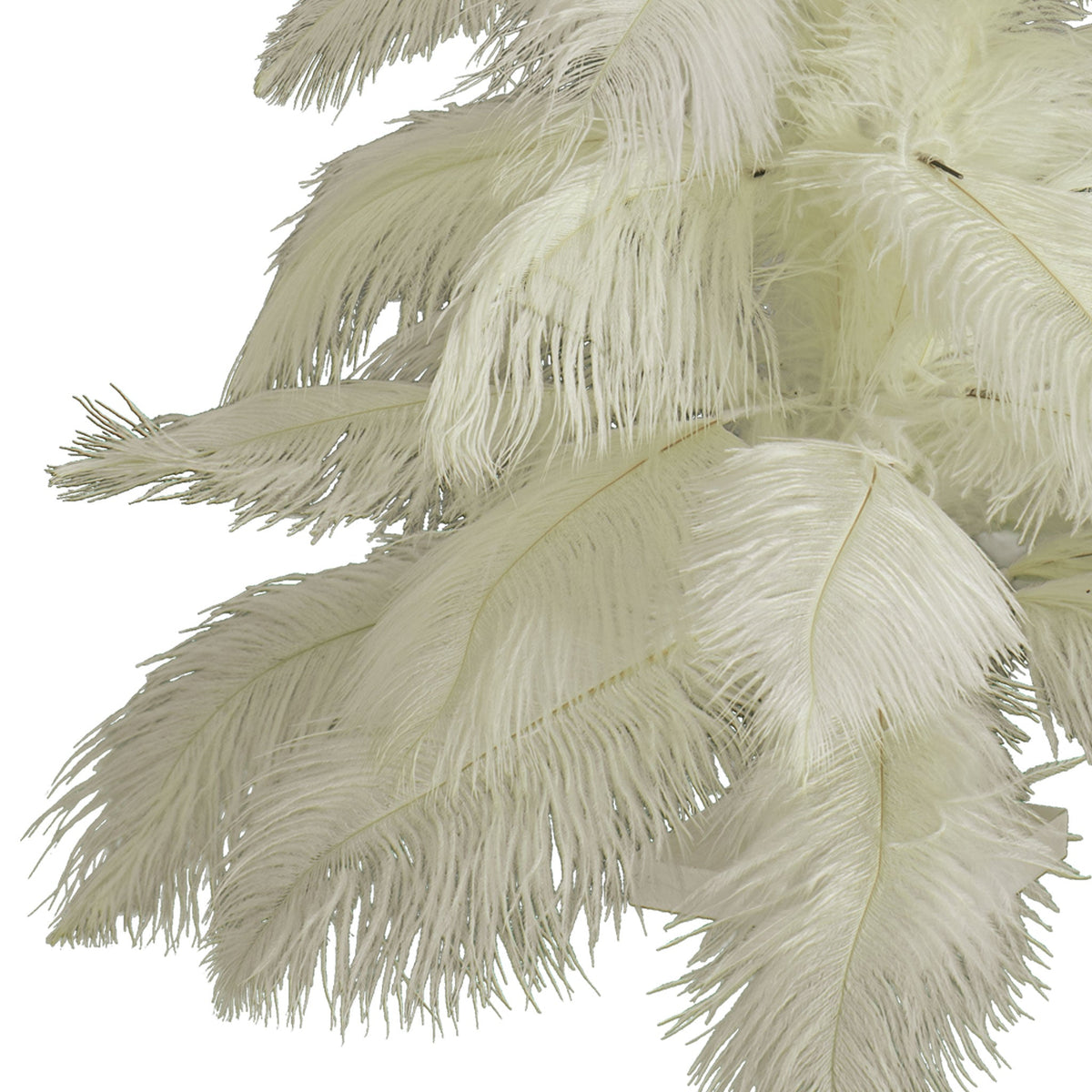 White Ostrich Feather Christmas Tree