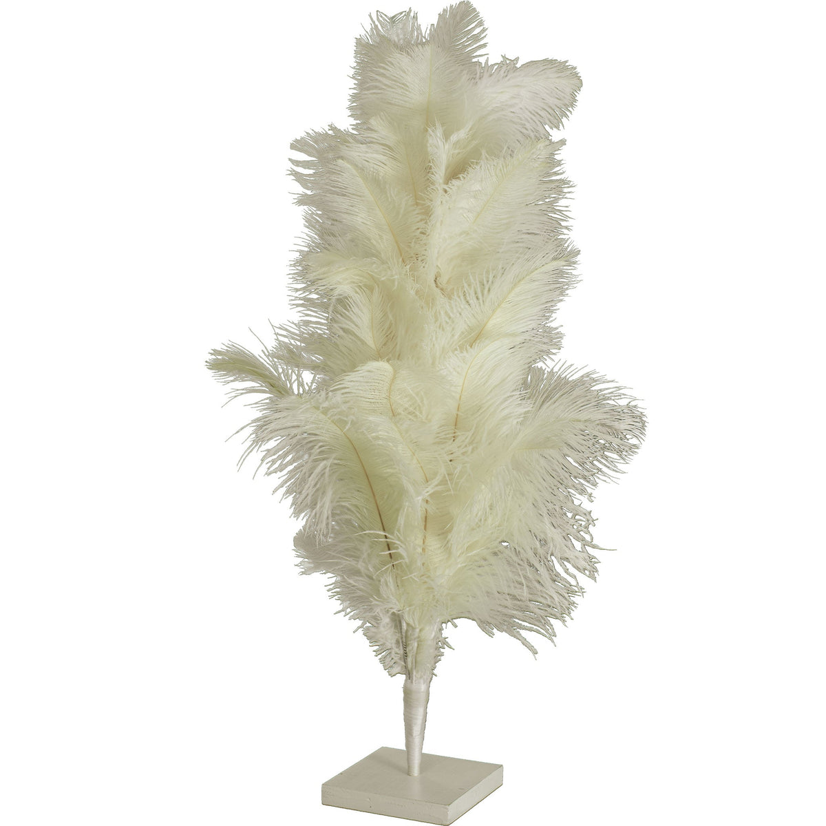 白色鸵鸟羽毛圣诞树