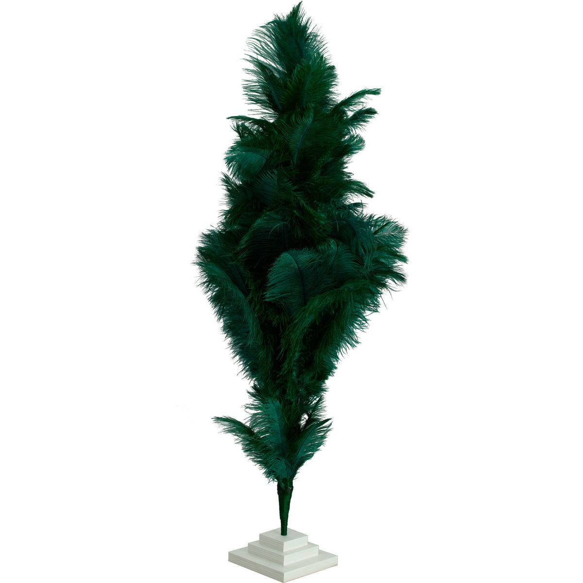 Green Ostrich Feather Trees are made for Easy Storage - Strong bendable wire can be wrapped into any type of storage box