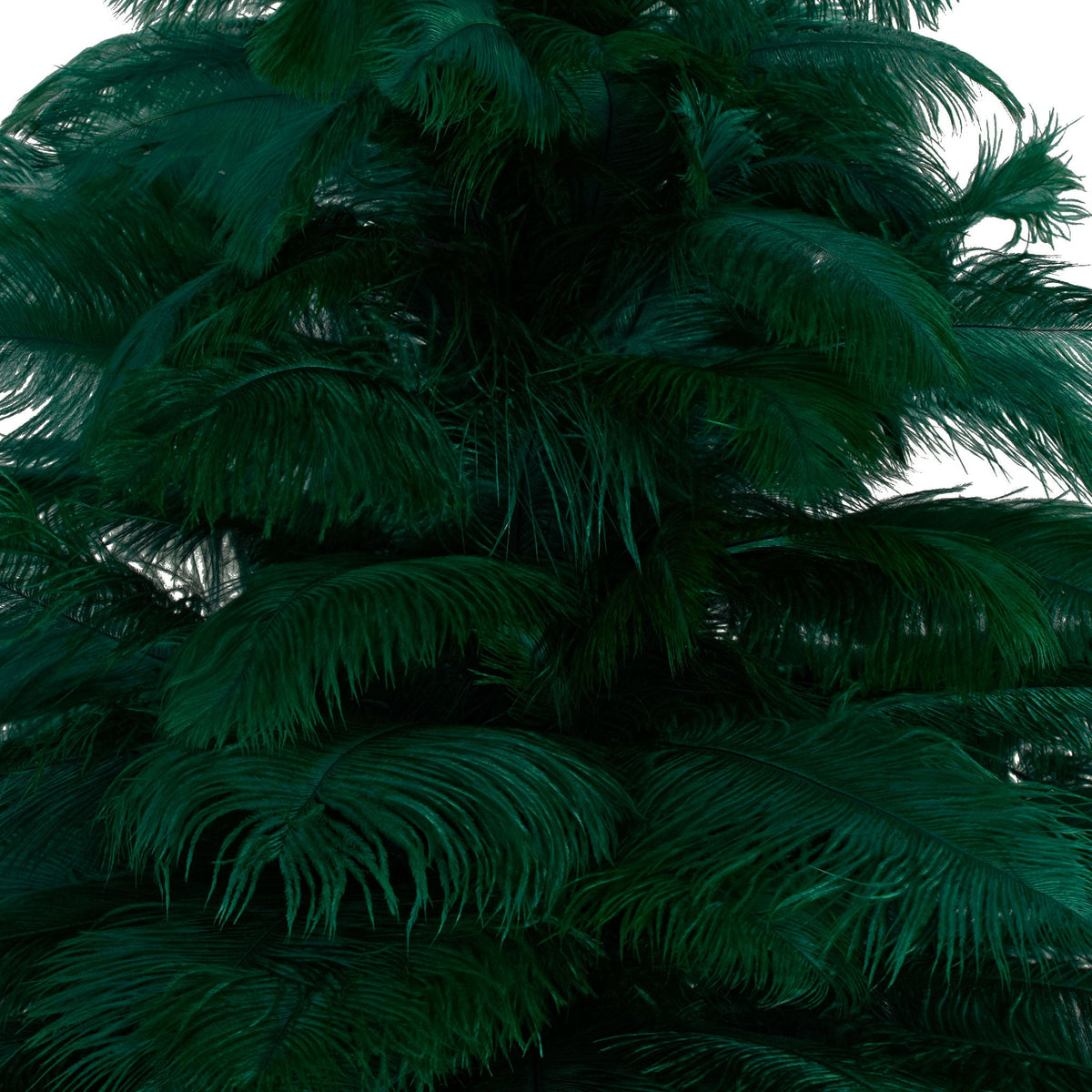 Green Colored Ostrich Feather Christmas Trees | Shop Lee Display 4ft