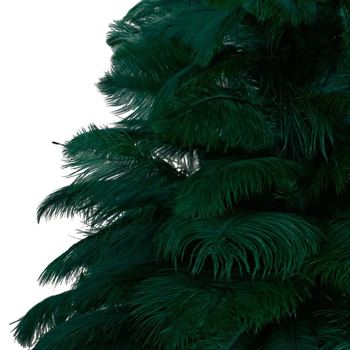 绿色鸵鸟羽毛圣诞树