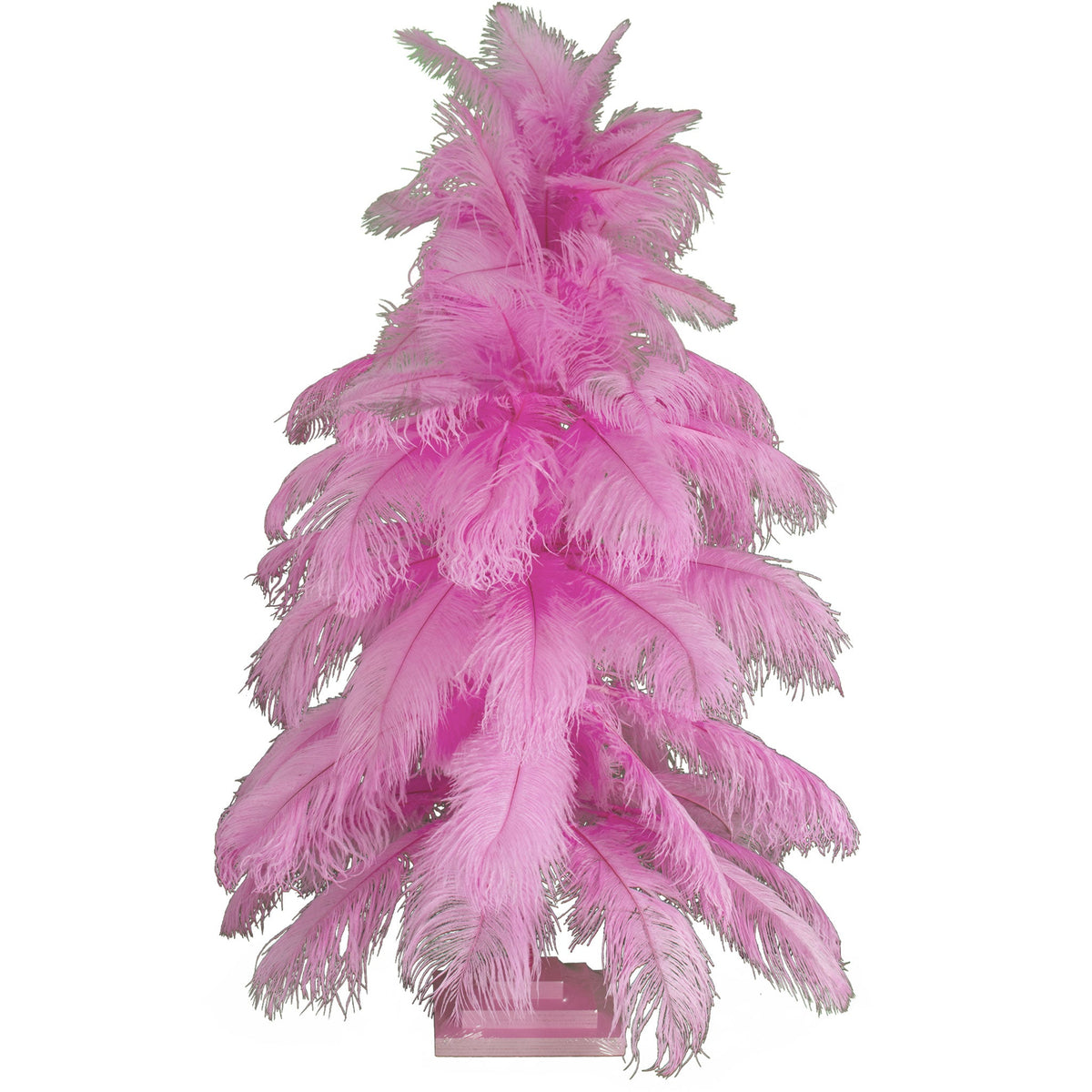 Introducing Lee Display's brand new 3FT TallPink Ostrich Feather Christmas Trees! Made with real ostrich feathers