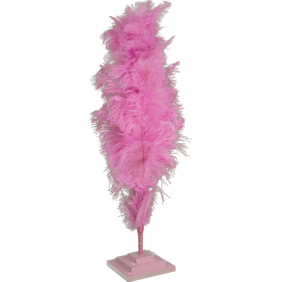 3ft tall pink ostrich feather trees are made for Easy Storage - Strong bendable wire can be wrapped into any type of storage box