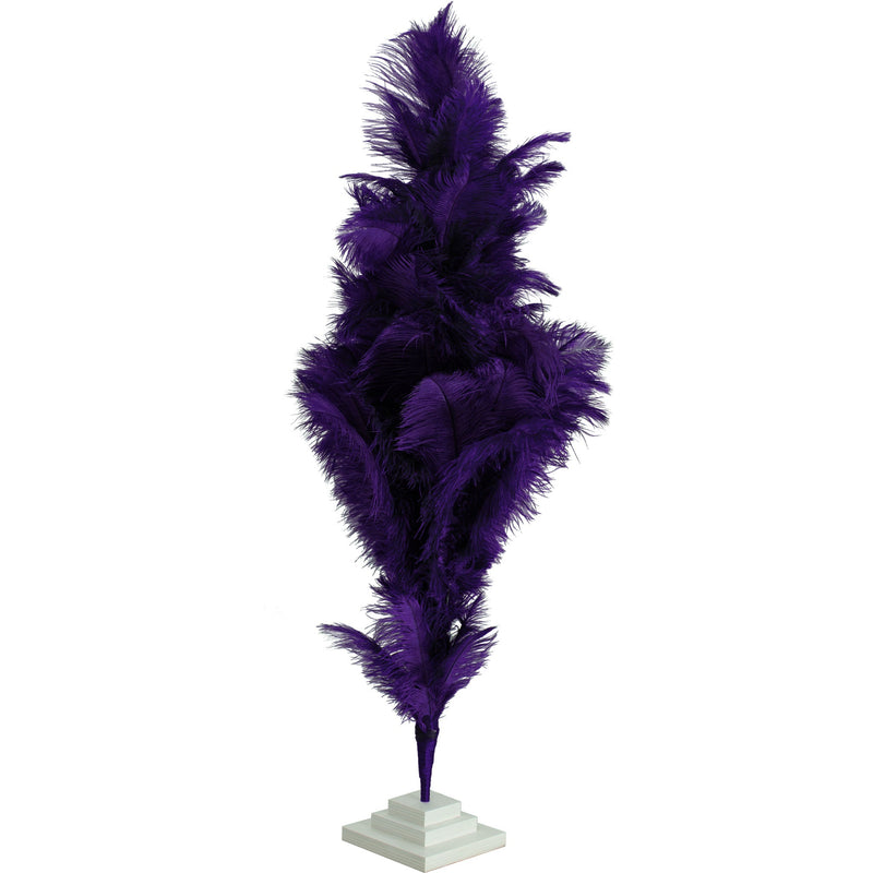 Purple Ostrich Feather Trees are made for Easy Storage - Strong bendable wire can be wrapped into any type of storage box