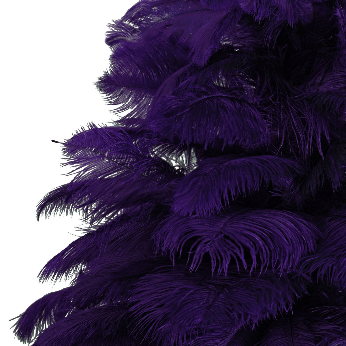 Purple Ostrich Feather Christmas Tree