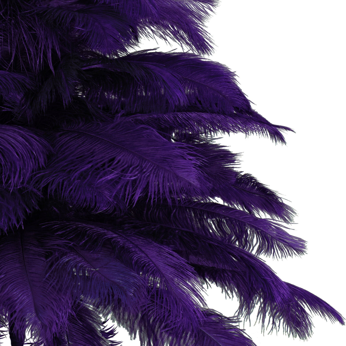 Purple Ostrich Feather Christmas Tree