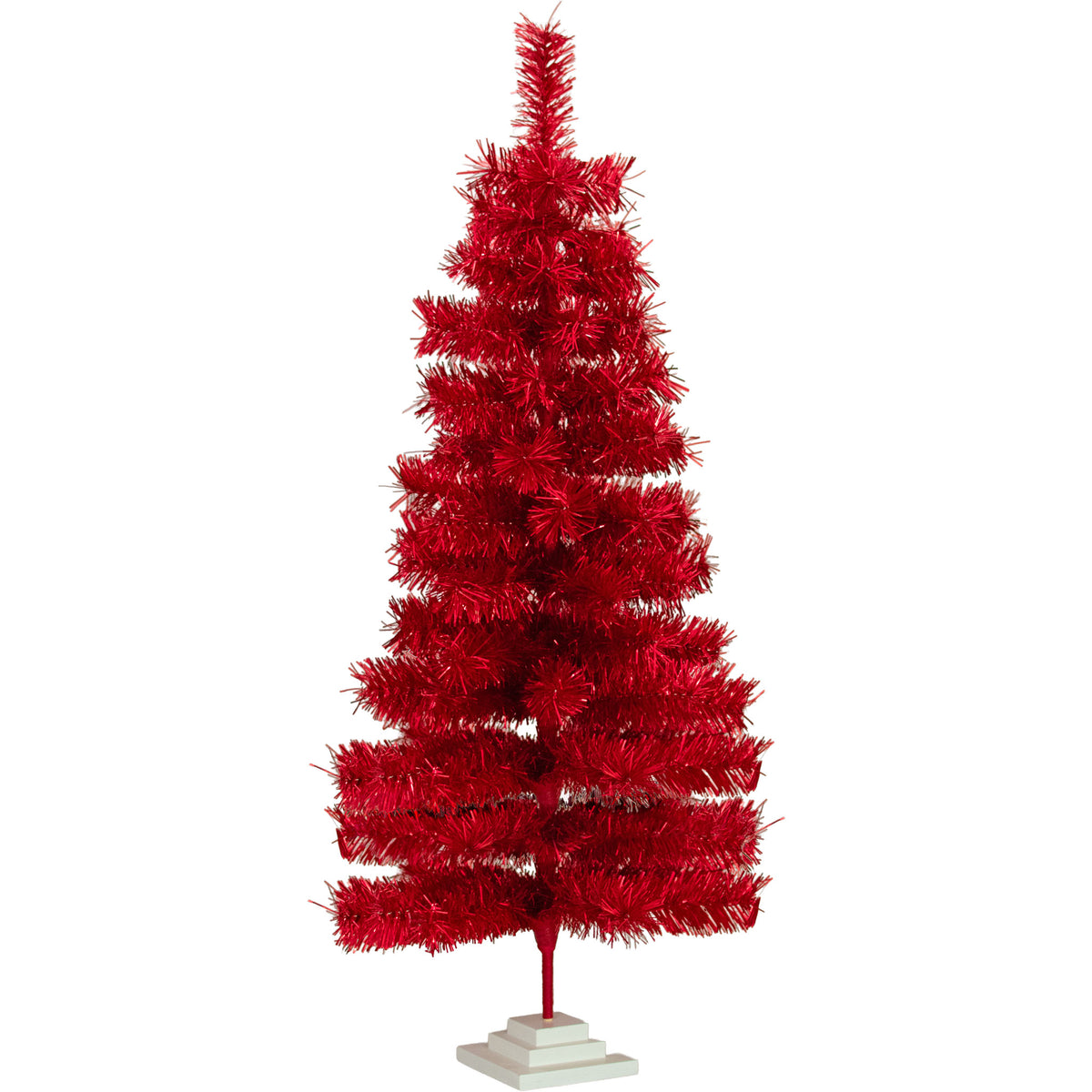 Royal Red Tinsel Christmas Tree