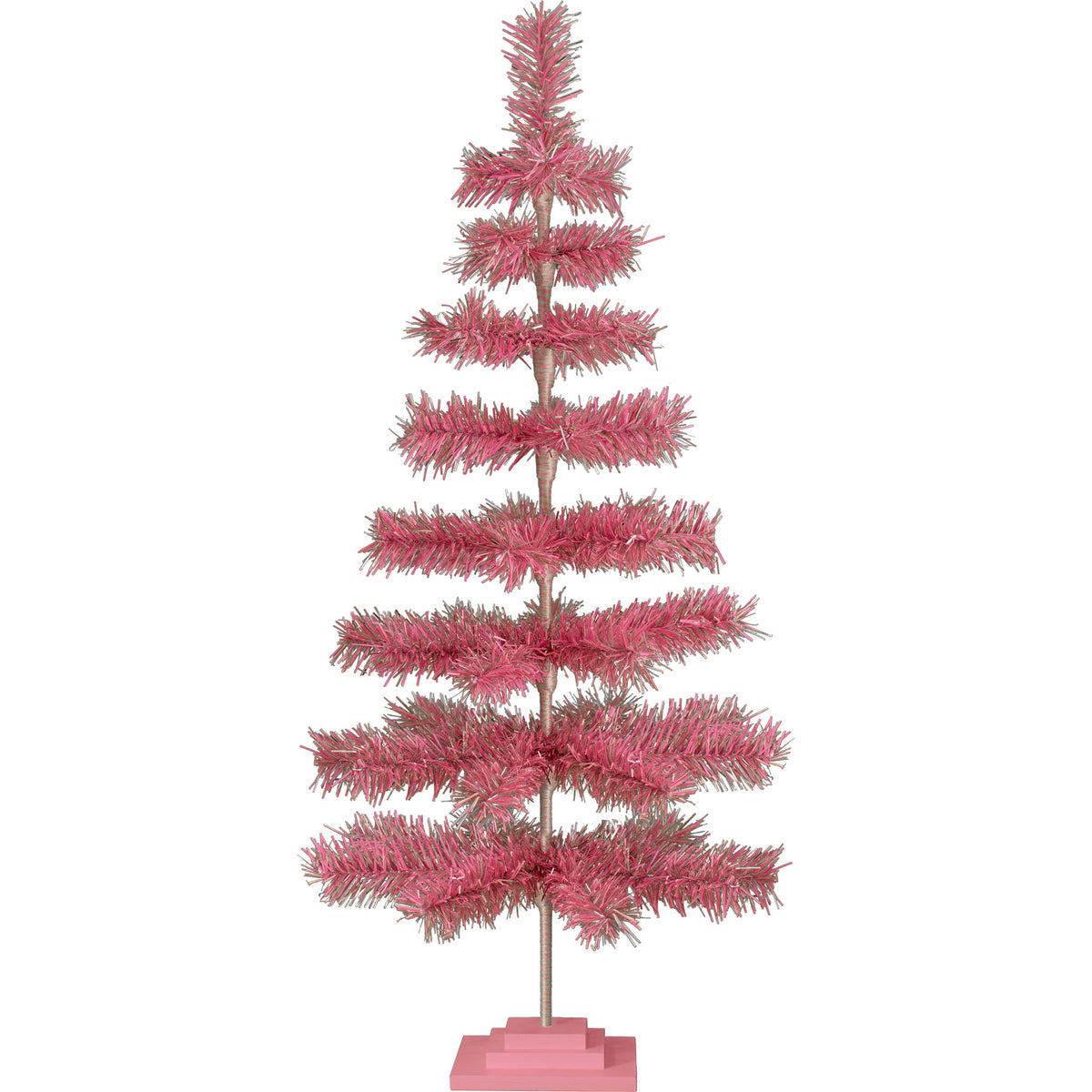 粉色和银色烟花圣诞树