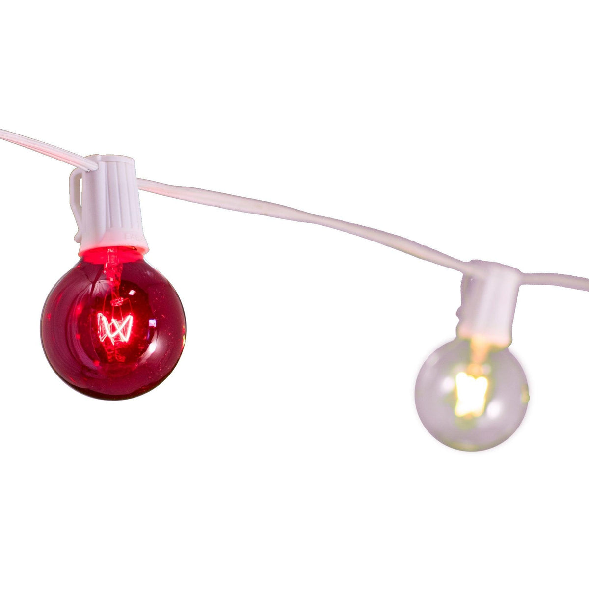 Lee Display's brand new 4th Of July G50 Globe Patio String Lights Set on sale now for the holiday season. Shop at leedisplay.com