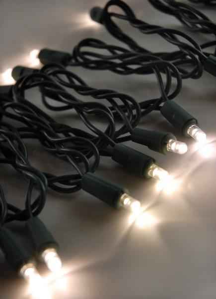 50 Bulb Cool White LED 5MM Christmas Lights - Lee Display