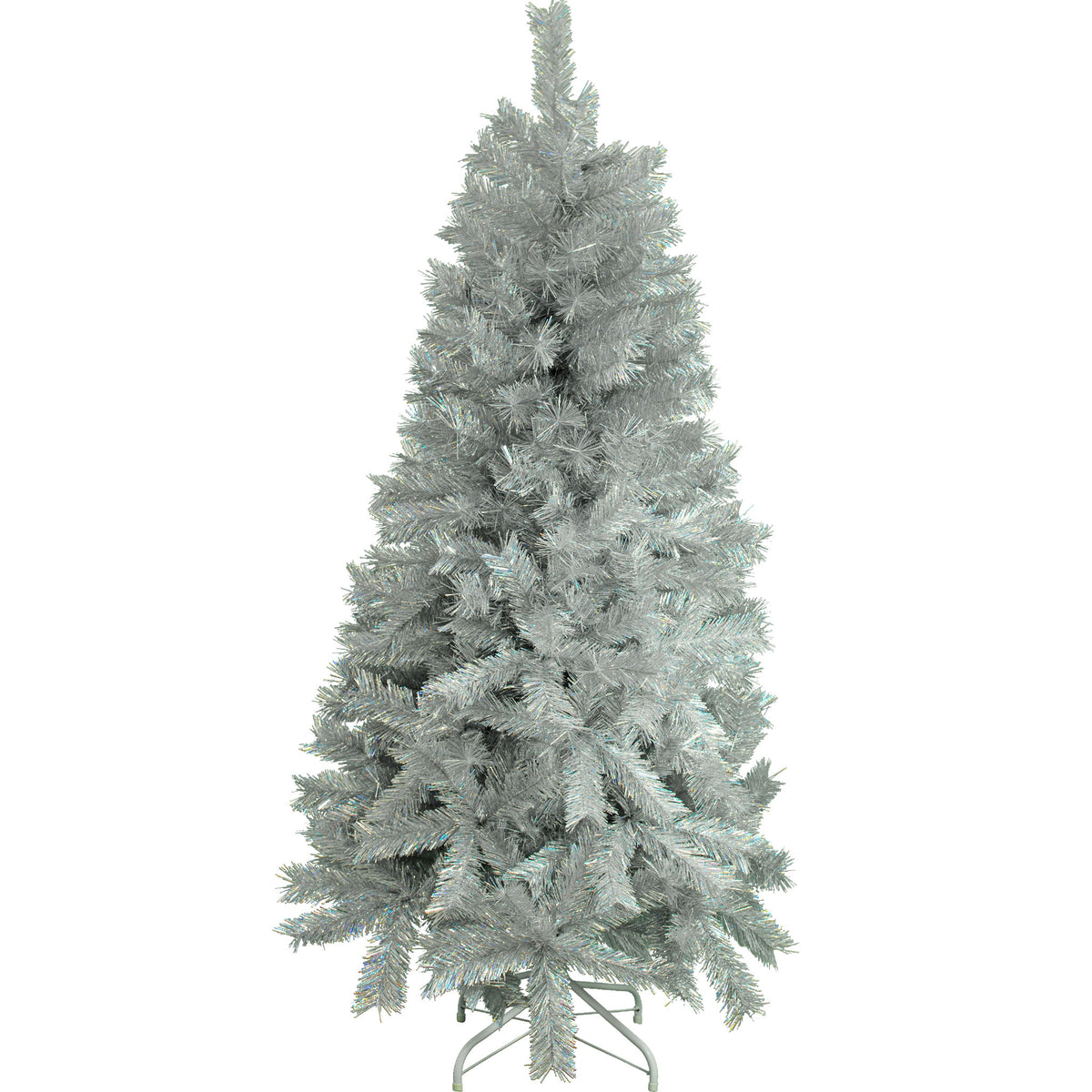 The 5 Foot Tall Luxe Christmas Silver Tinsel Tree