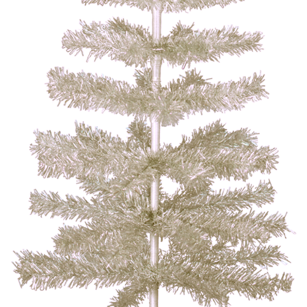 Antique Silver Tinsel Christmas Tree