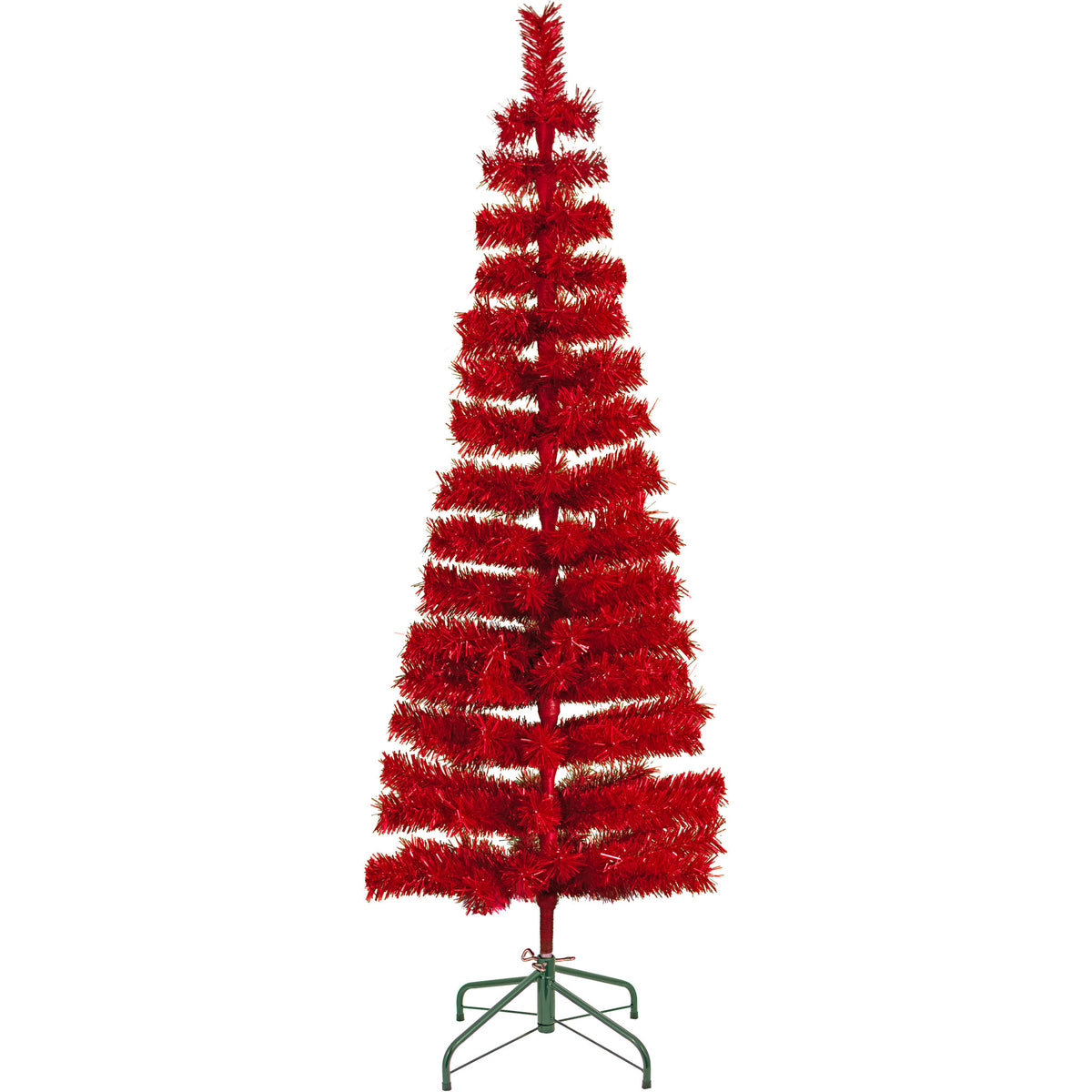 Royal Red Tinsel Christmas Tree