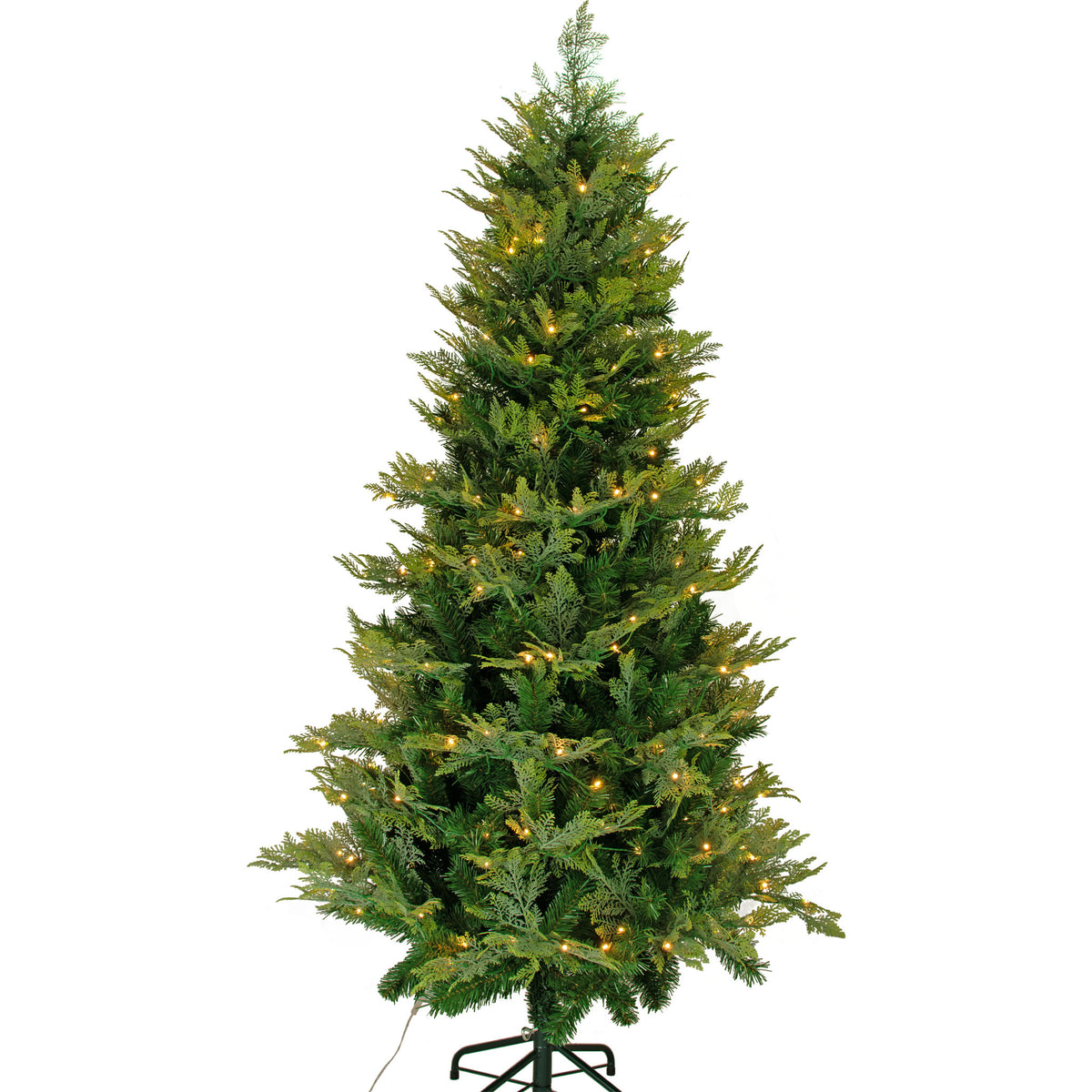 Pre-Lit with LED Lights - The 6-foot tall Leyland Cypress Tree from the Luxe Christmas Collection comes pre-lit with beautiful, energy-efficient LED lights.