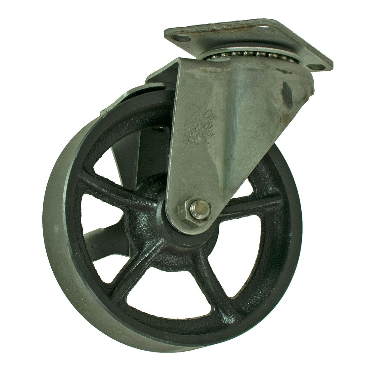 6in Vintage Casters have a brake on 1 side to lock the wheels in place