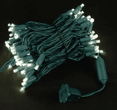 70 Bulb Cool White LED 5MM Christmas Lights - Lee Display