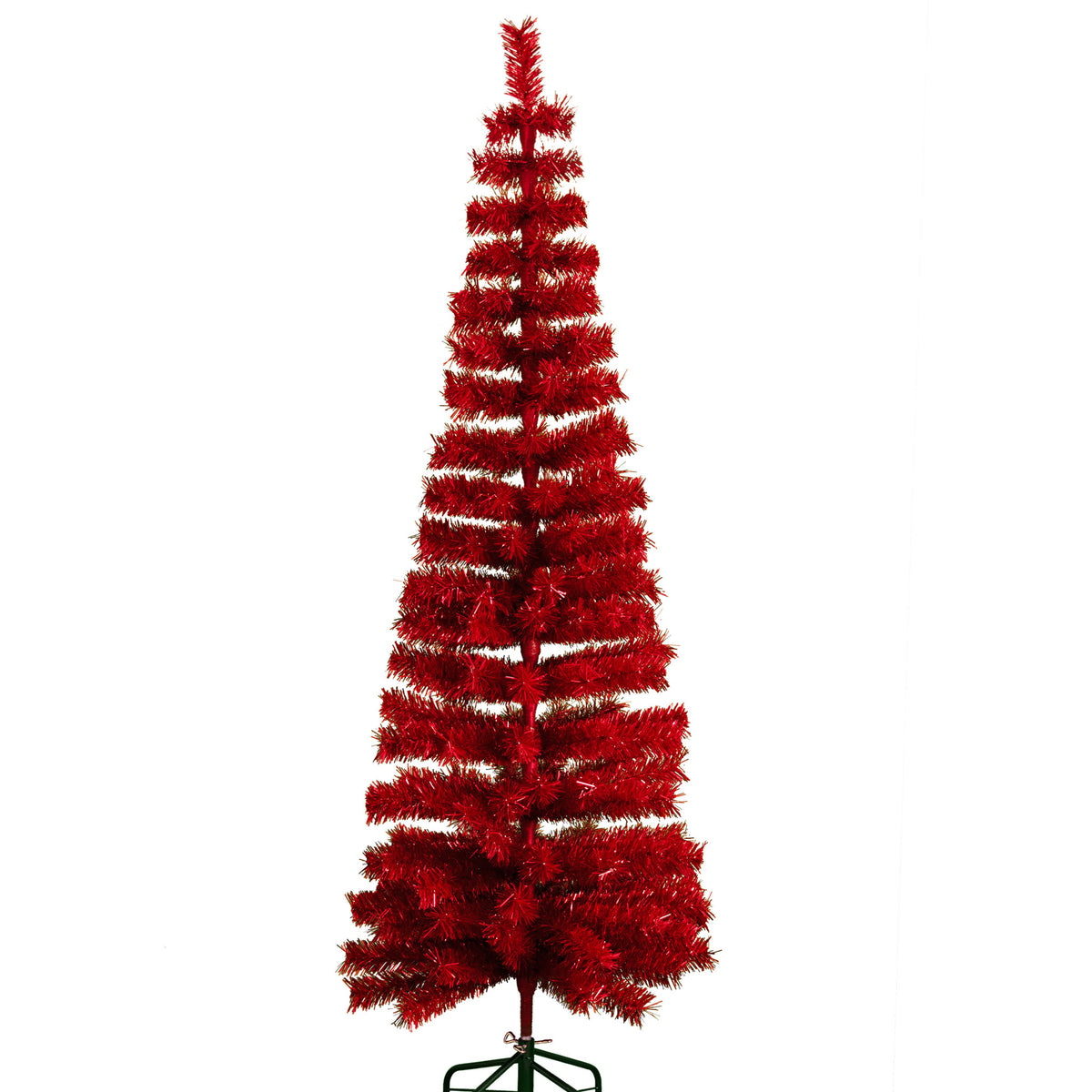 Red Tinsel Pencil Tree