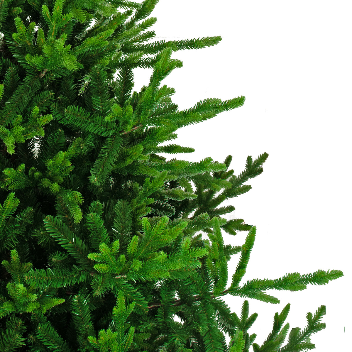The side branches of the 7FT Tall Noble Christmas Tree with artificial spruce and pine fur branches.