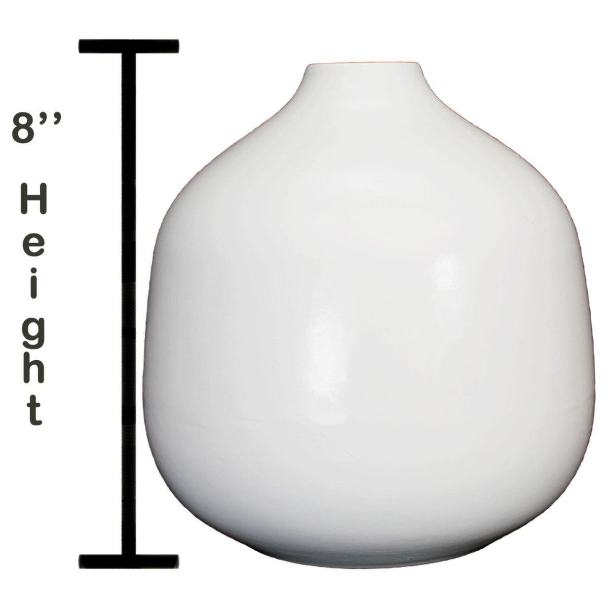 Lee Display's brand new 8in Bell Krater Ceramic Vase comes in a high gloss white finish on sale at leedisplay.com