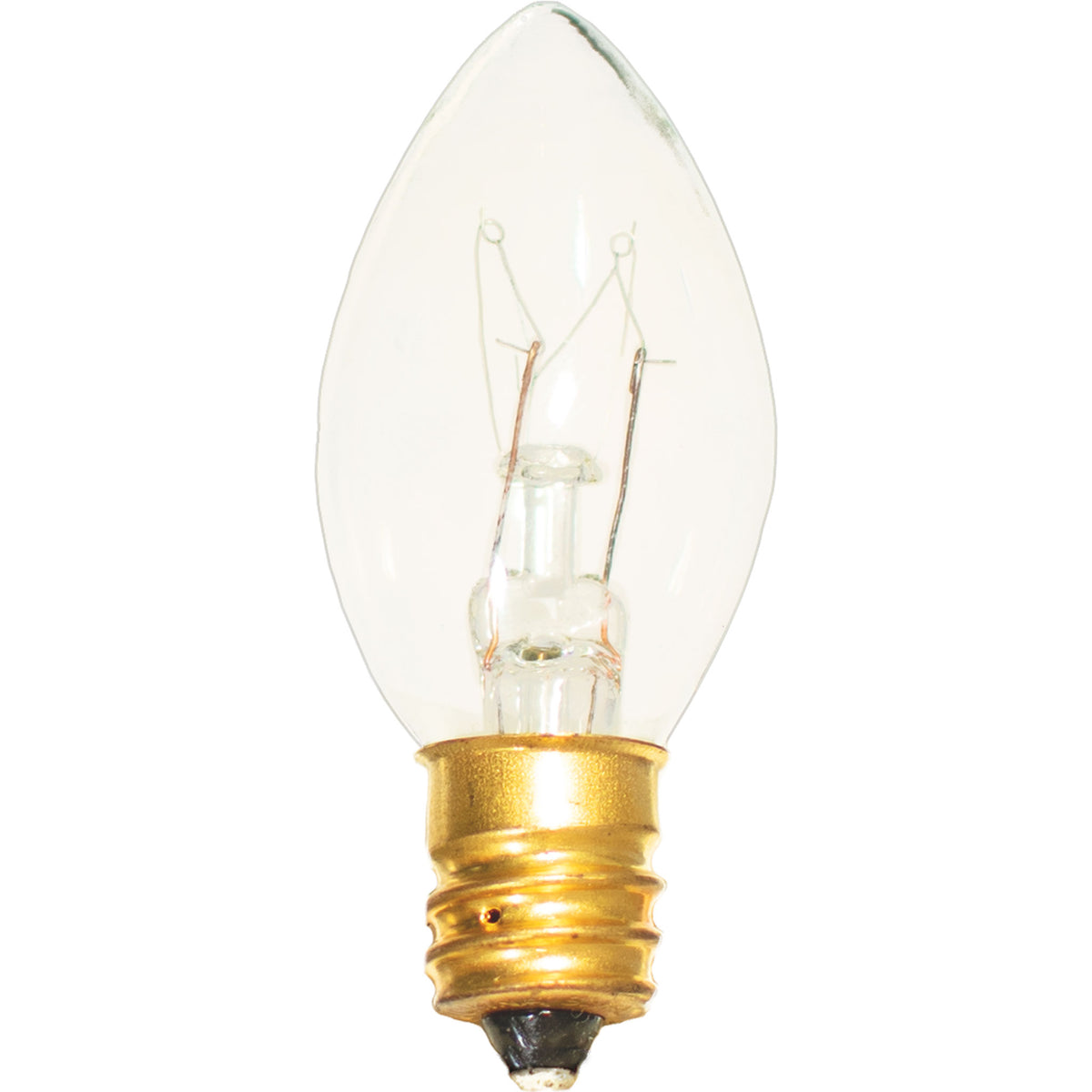 The Transparent Clear Candelabra Style light bulb on sale from Lee Display.