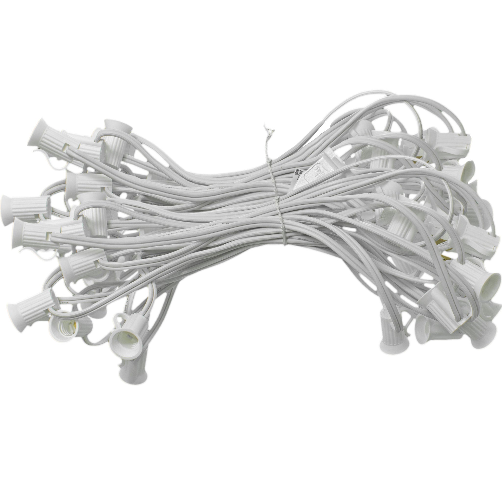 25 Foot C7 Clear Christmas Light Set, Hanging Patio String Lights, White  Wire, 1 Each - City Market