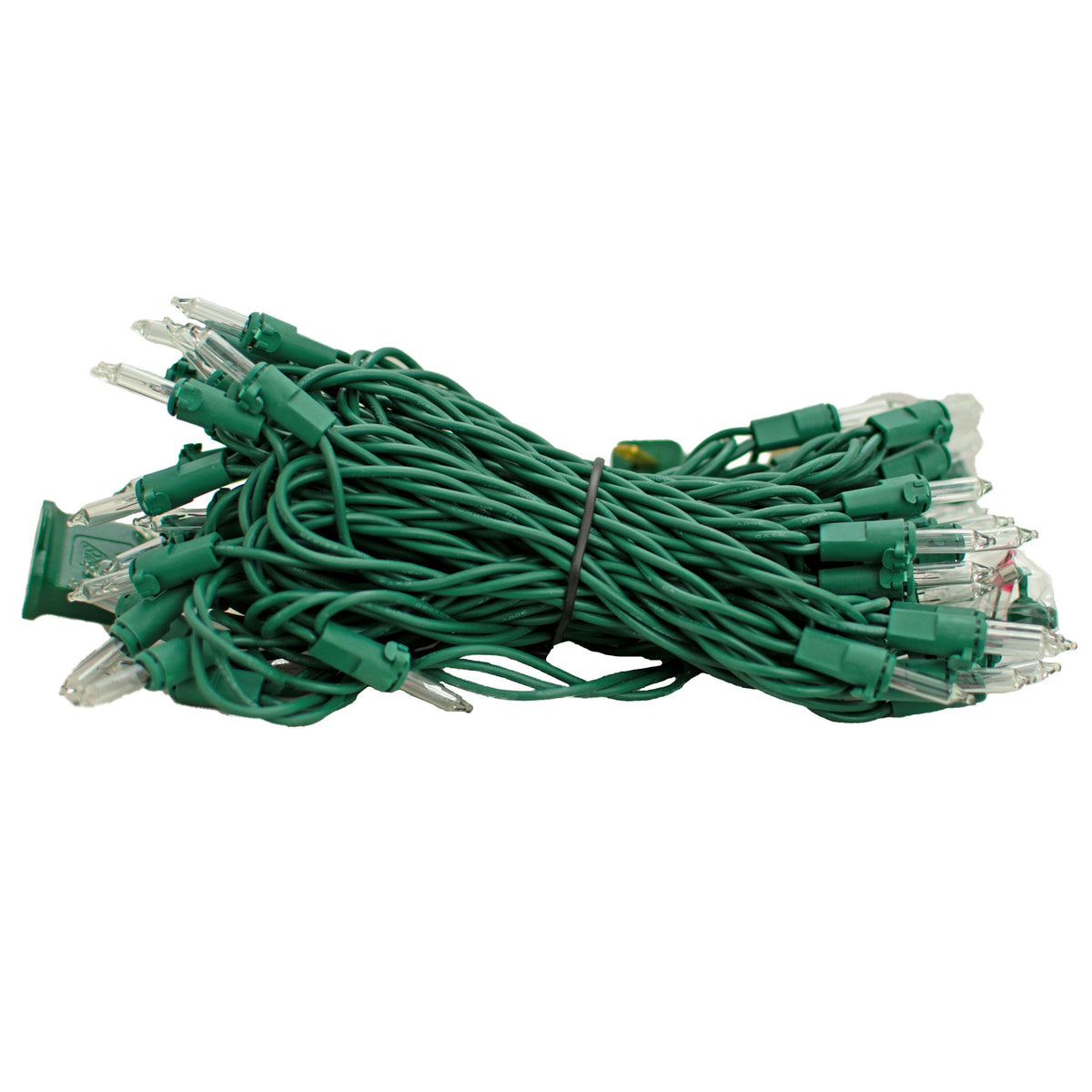 Clear Green Wire Mini Christmas Lights