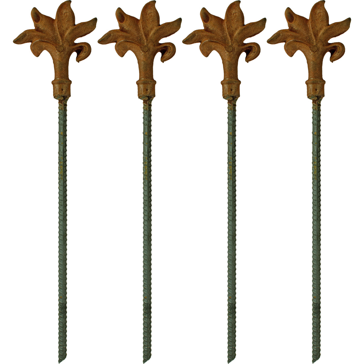 Fleur-De-Lis Finials & Rebar Stakes weigh 1.5lbs each.