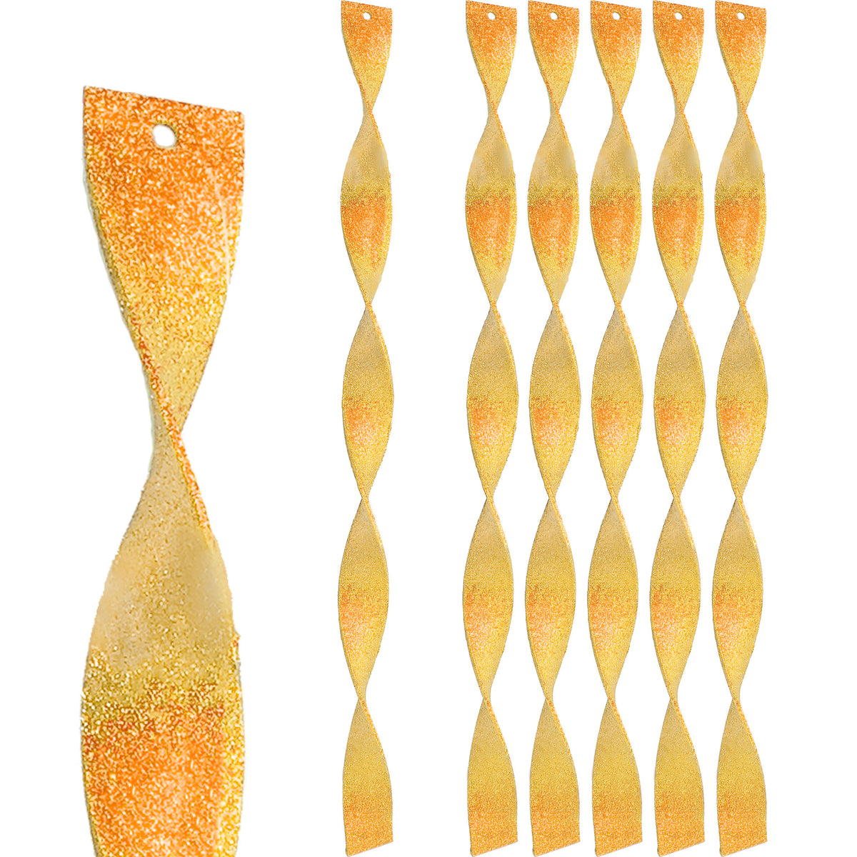 Gold Glitter Icicle Finials