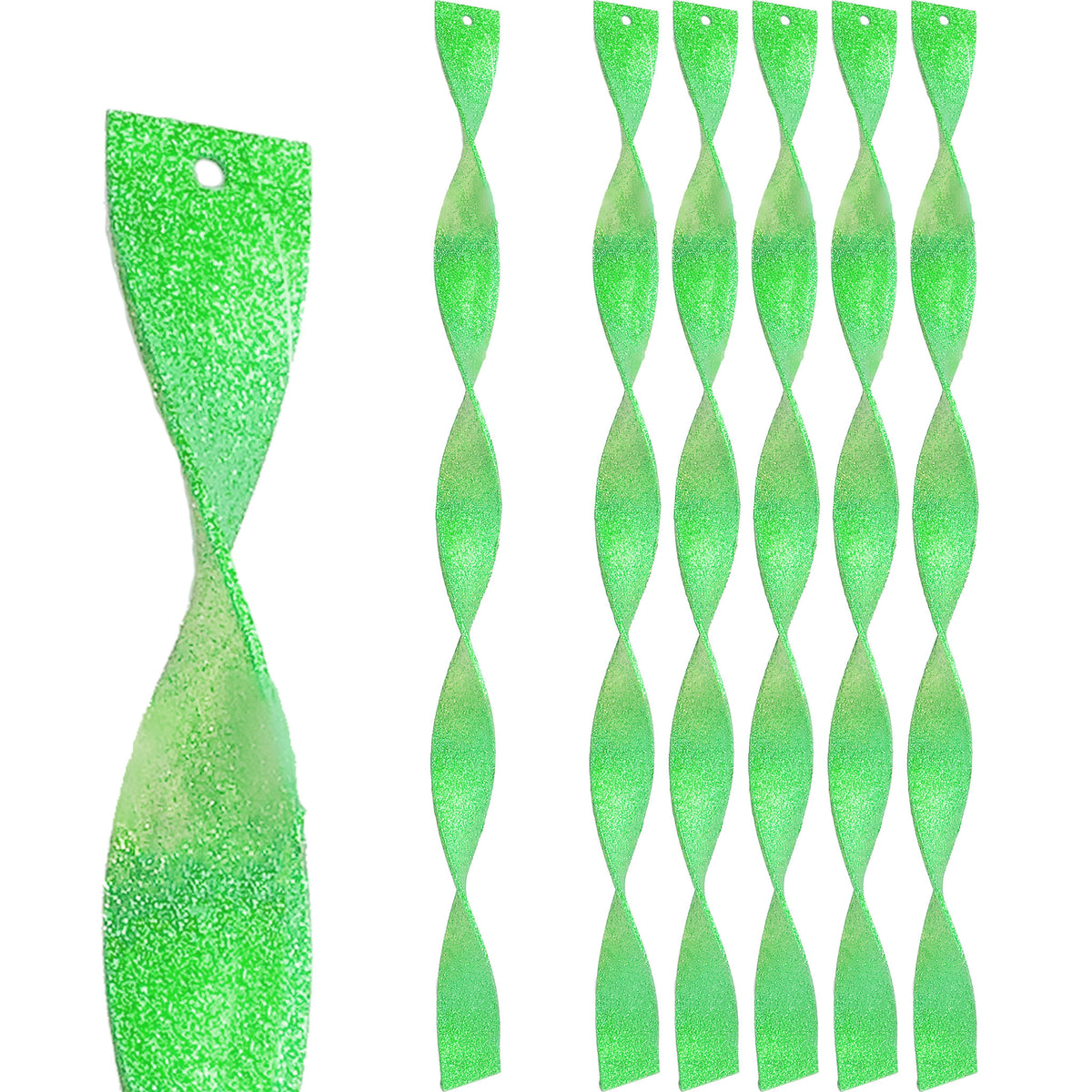 Green Glitter Icicle Finials