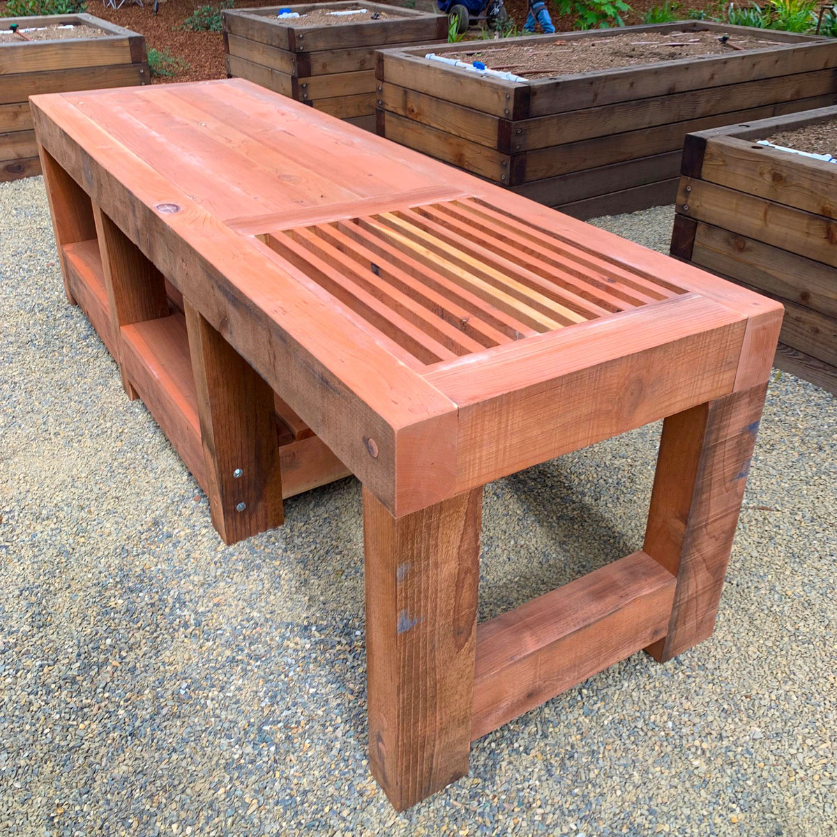 Redwood Anchor™ Garden Worktable